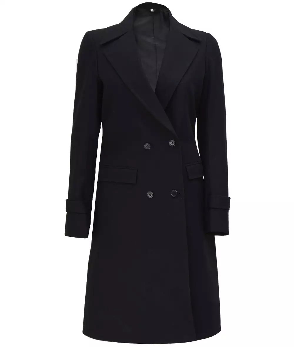 Black wool coats women best sale